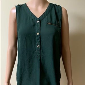 Papermoon tank top style size S,button front&zip